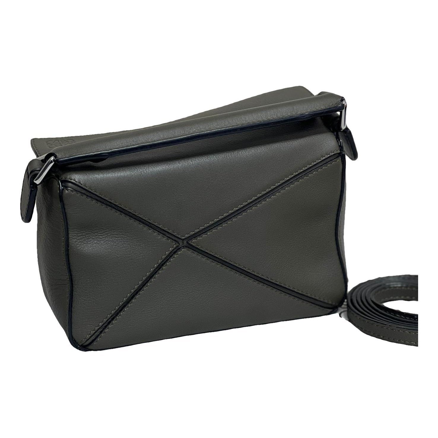 Puzzle leather handbag
