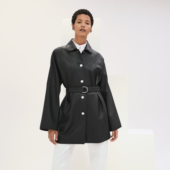 Noir Short Wrap Coat