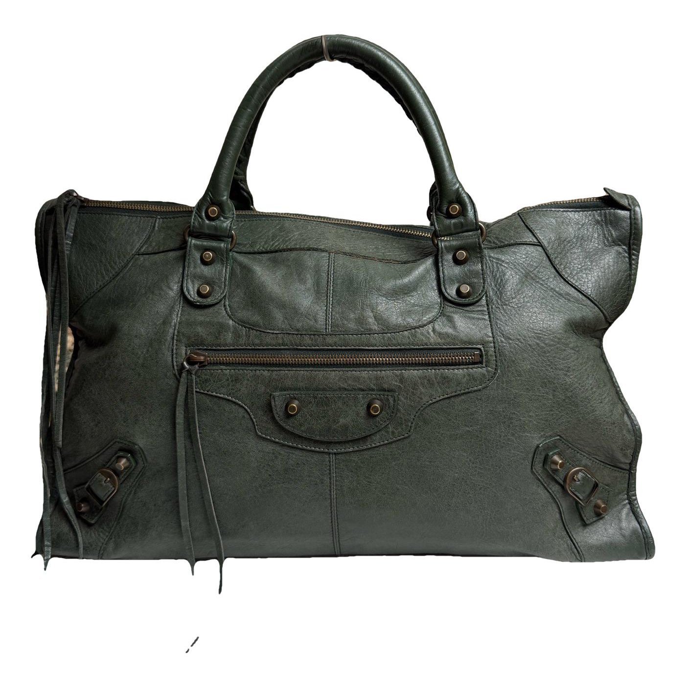 City leather handbag