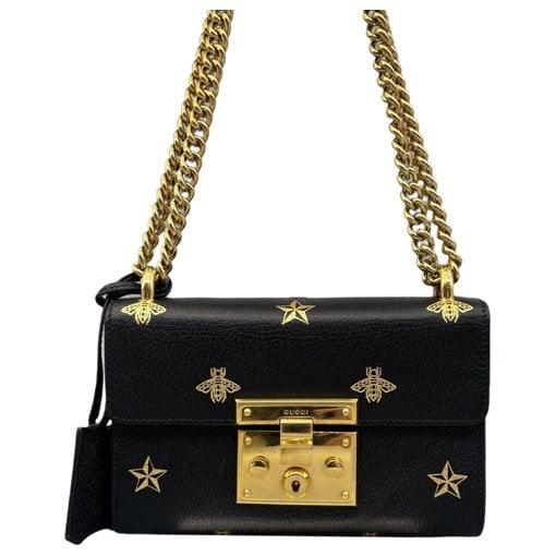 Padlock leather handbag