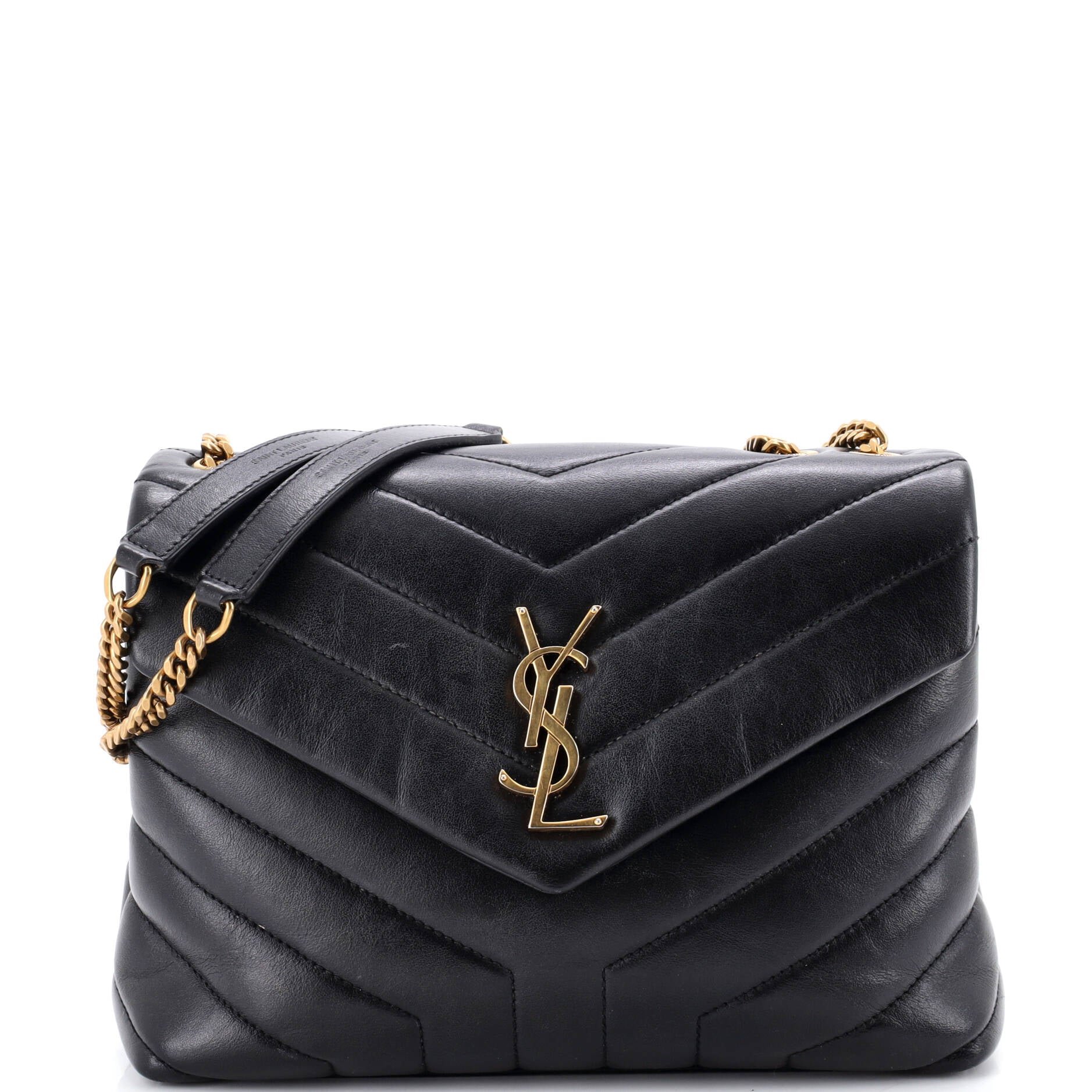 Loulou Shoulder Bag Matelasse Chevron Leather Small