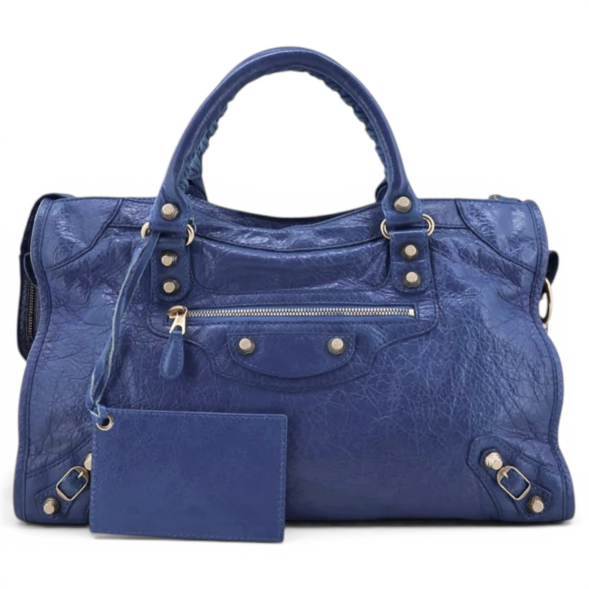 City leather handbag