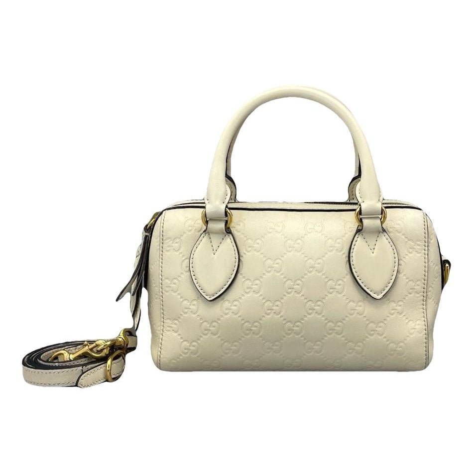 Boston leather handbag