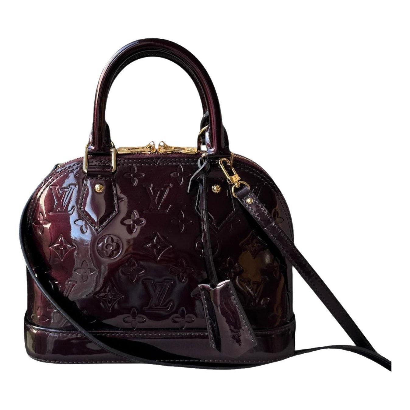 Louis Vuitton Alma BB patent leather handbag