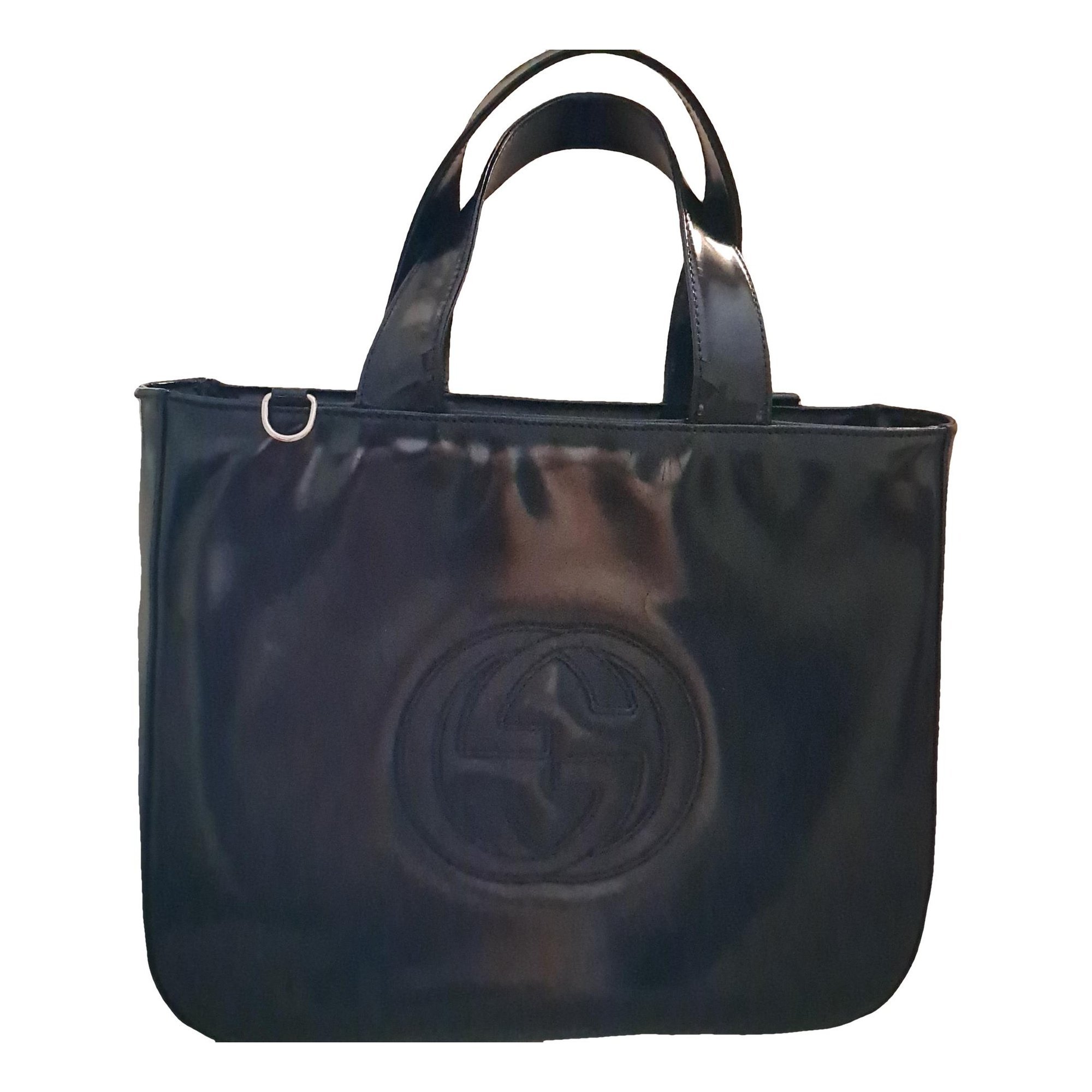 Patent leather handbag