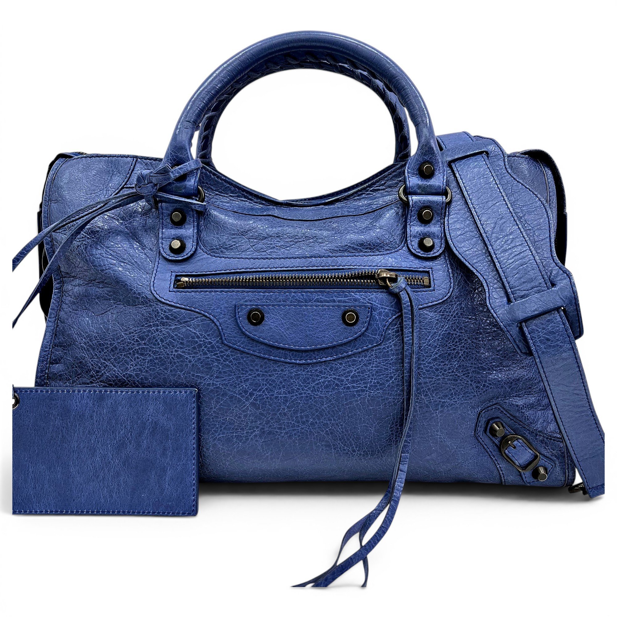 City leather handbag