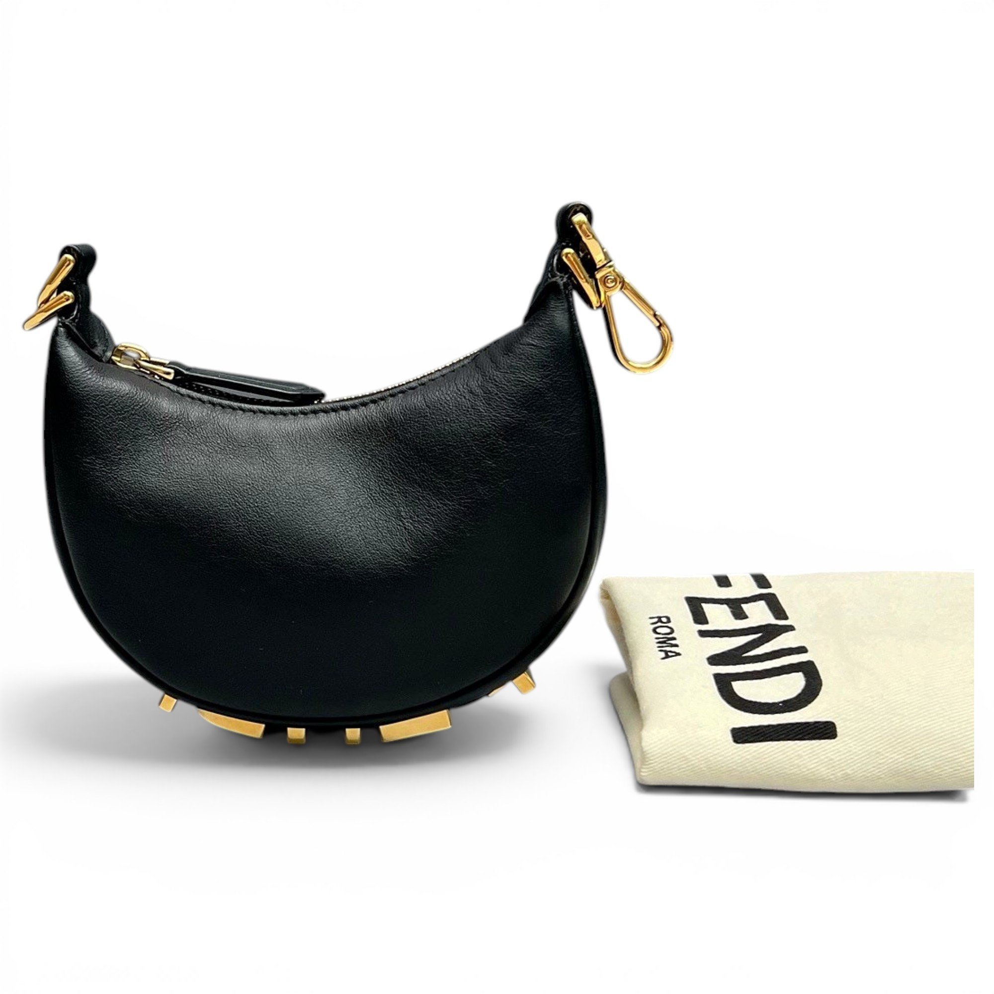 Fendigraphy leather handbag
