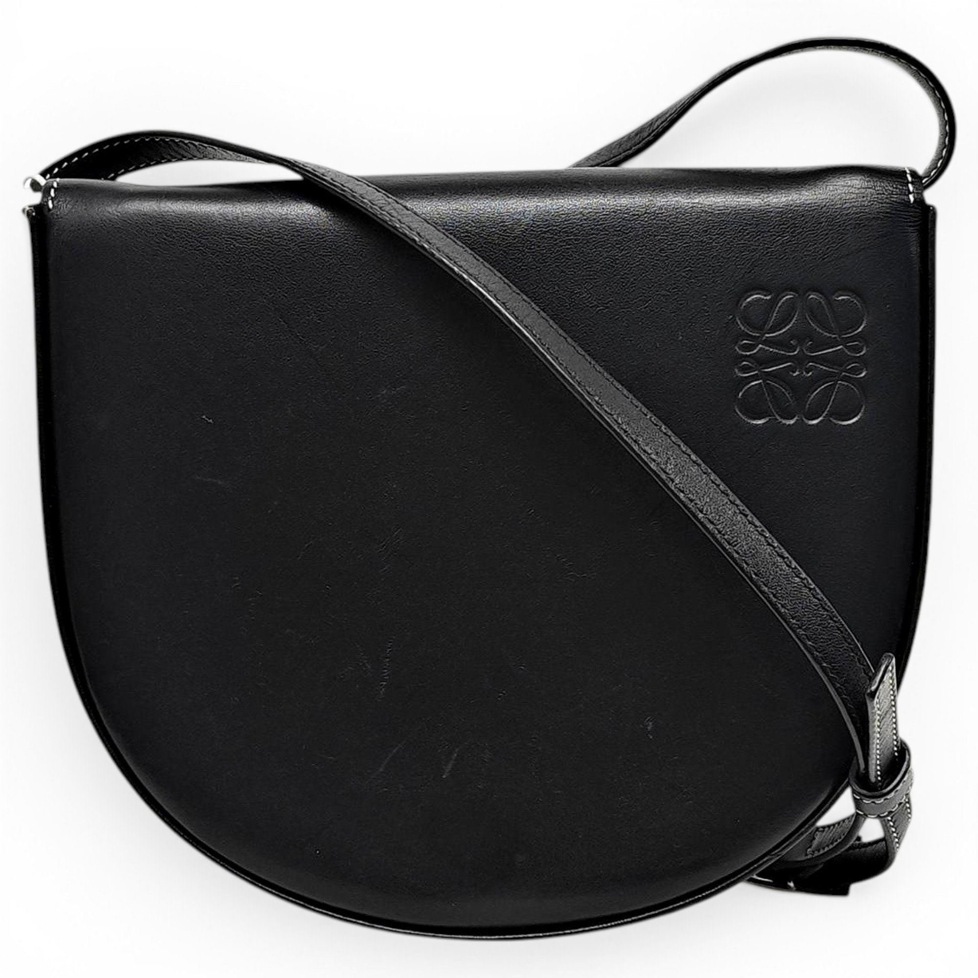 Heel leather handbag
