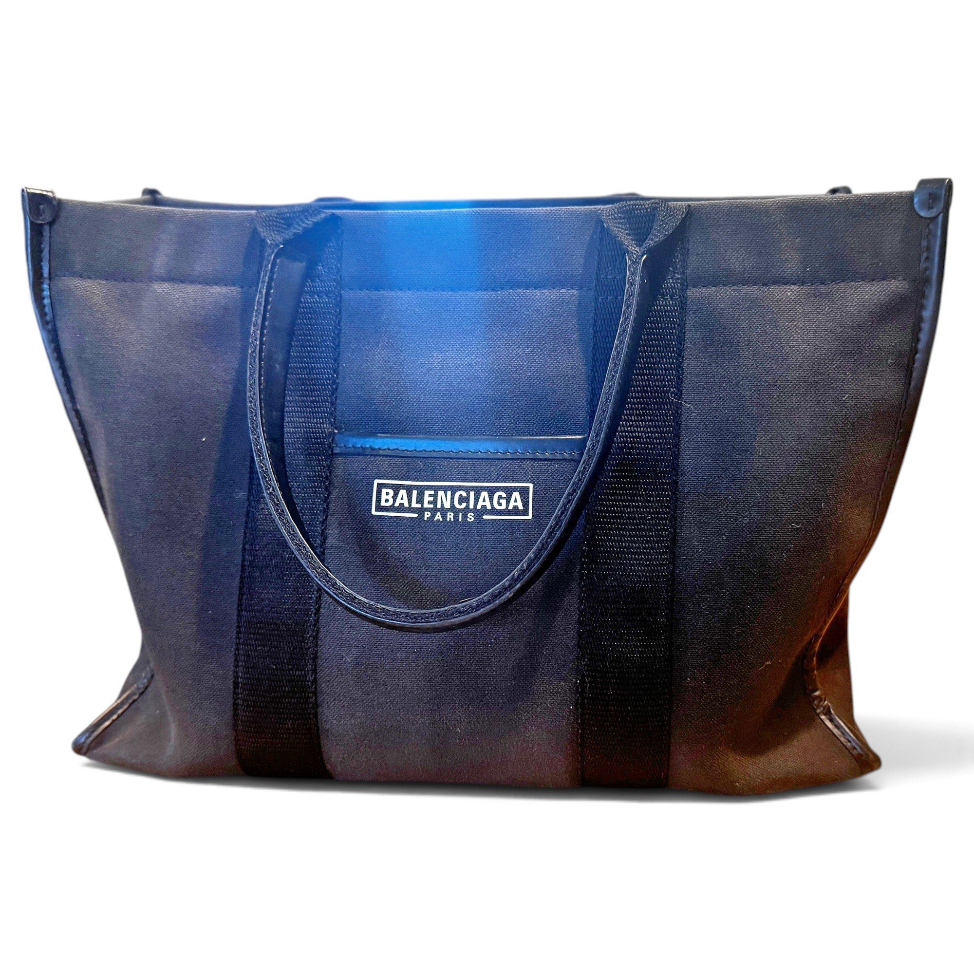 Navy cabas cloth tote