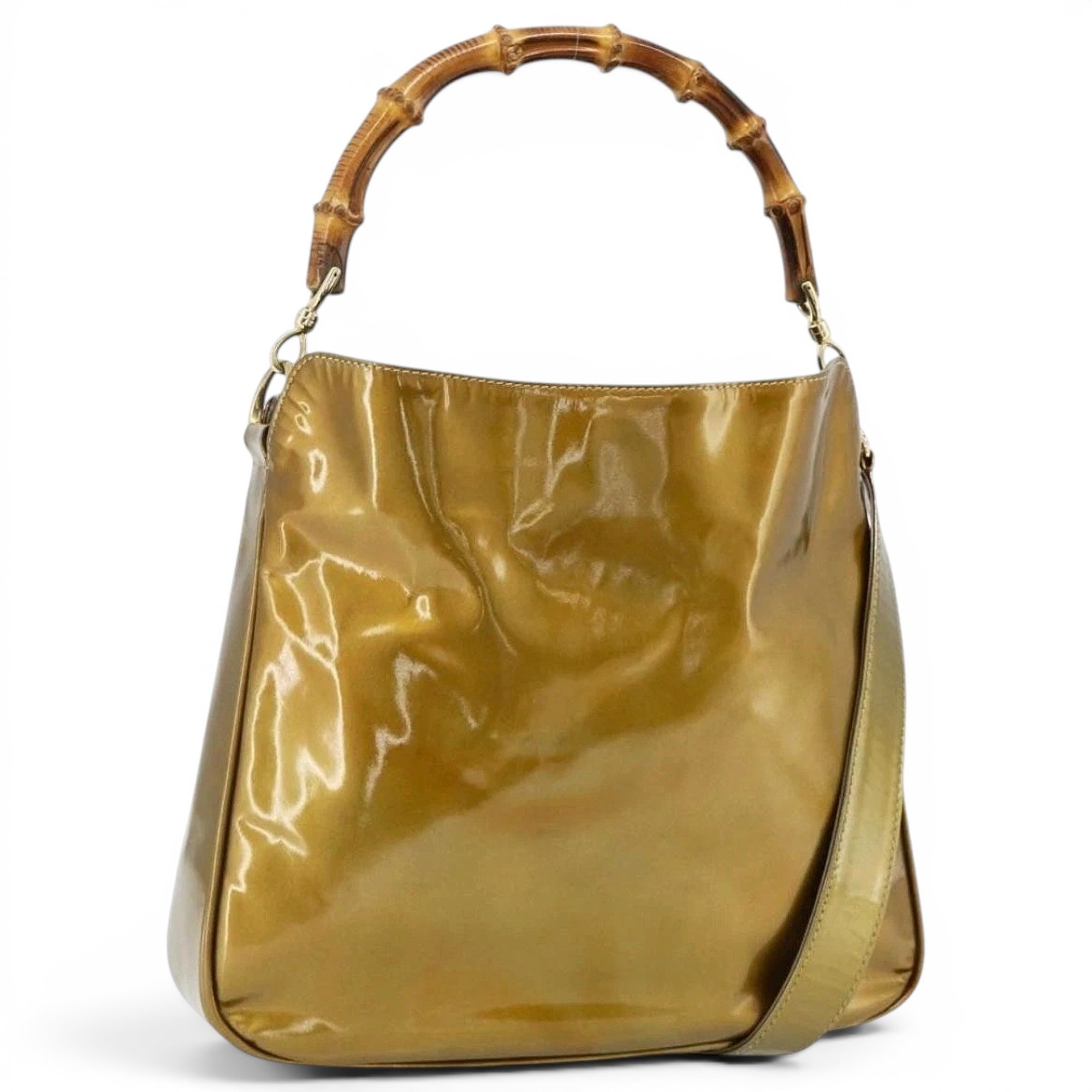 Patent leather handbag