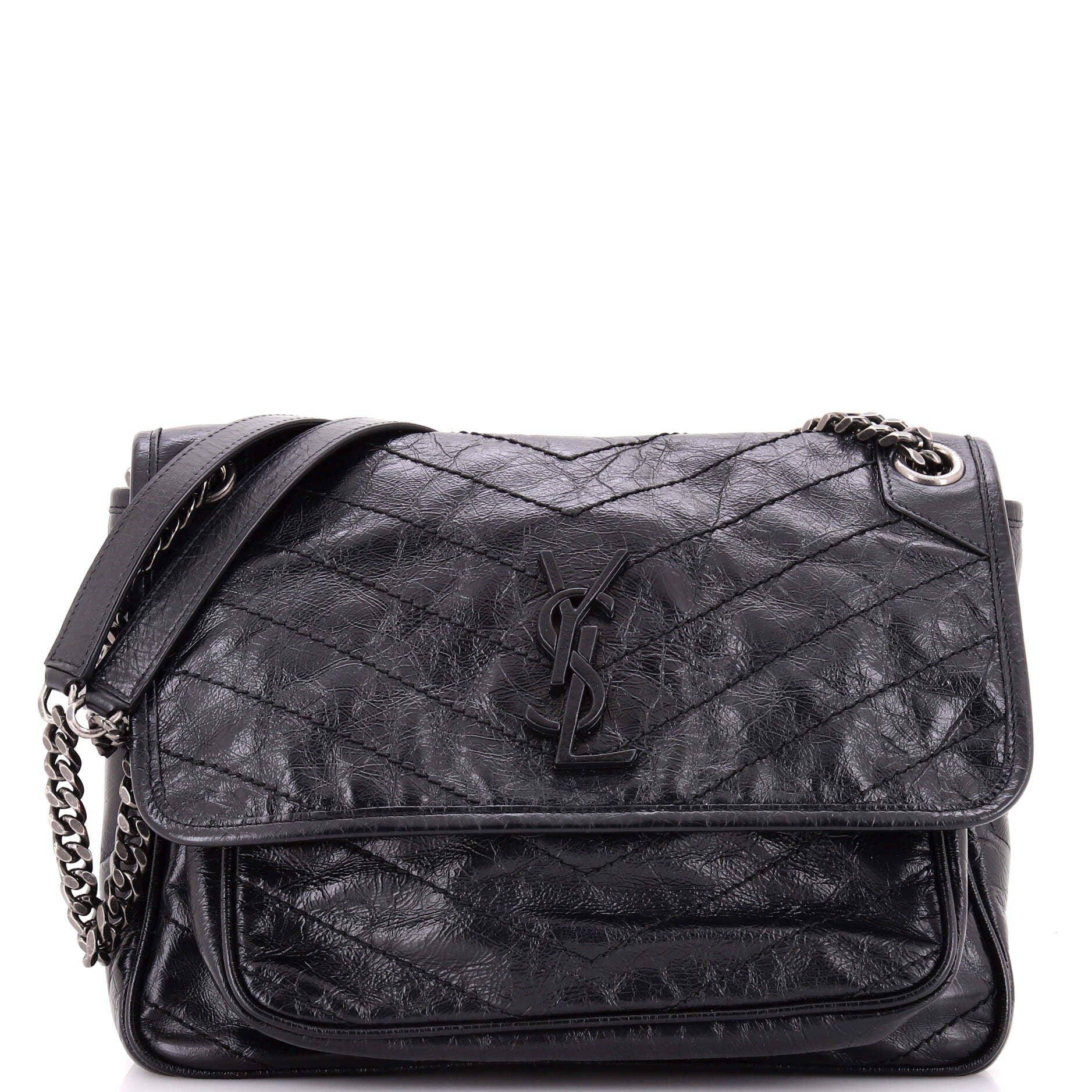 Niki Chain Flap Bag Matelasse Chevron Leather Medium