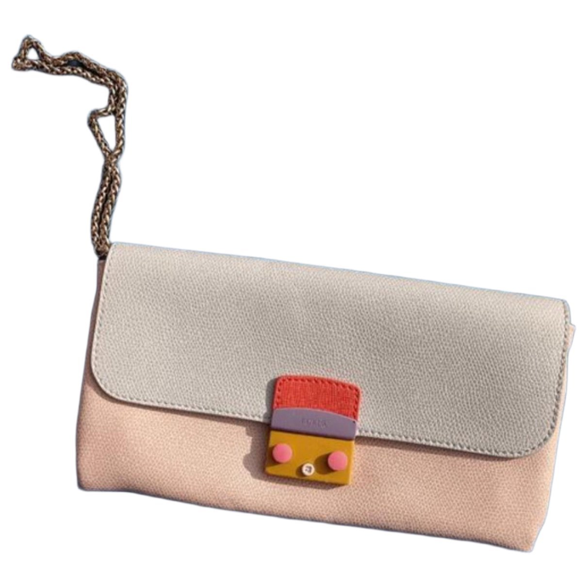 Metropolis leather clutch bag