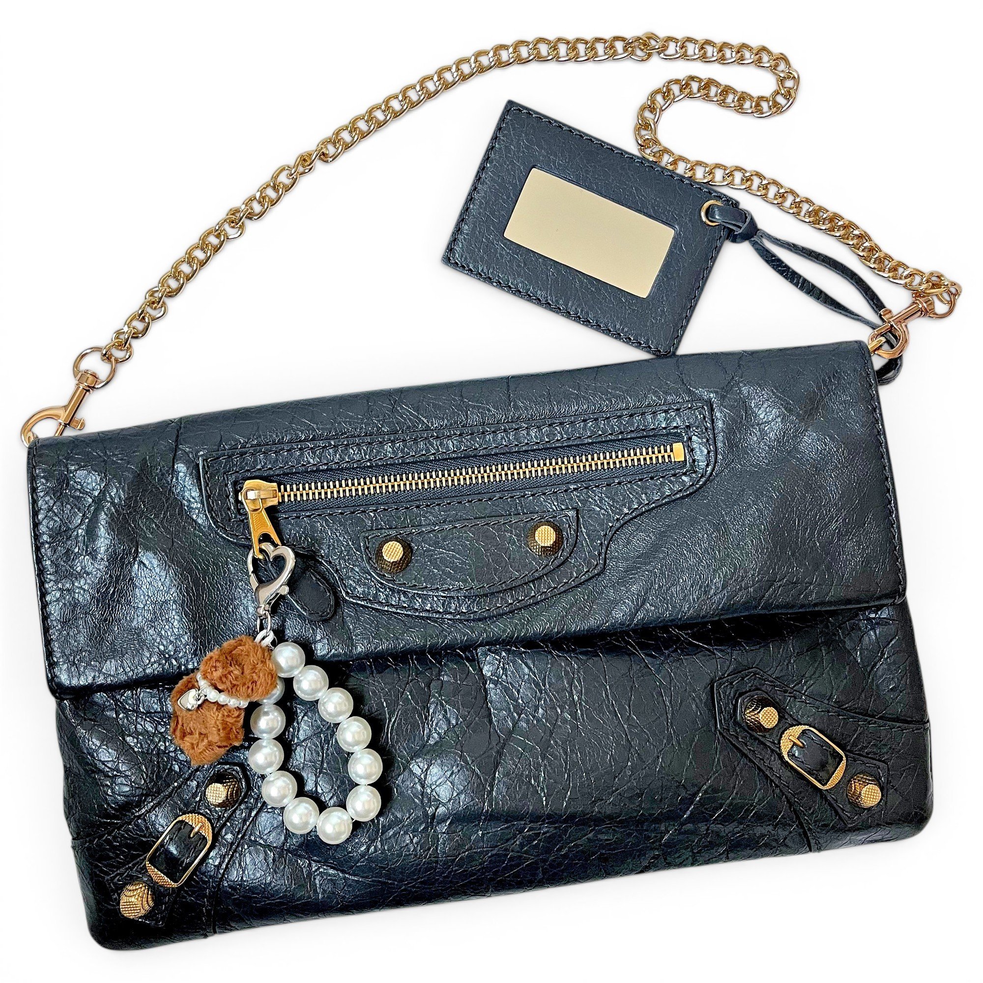 City leather handbag