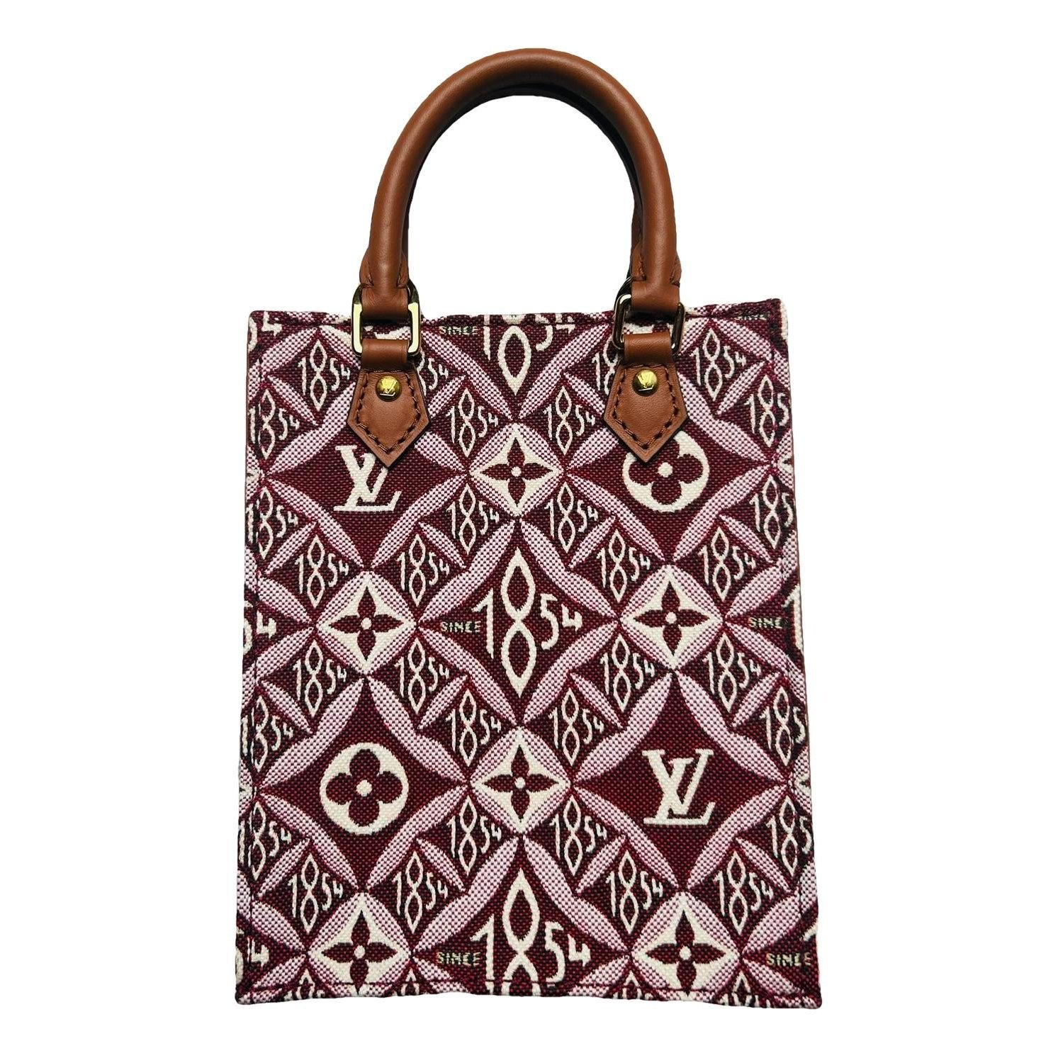 Plat leather handbag