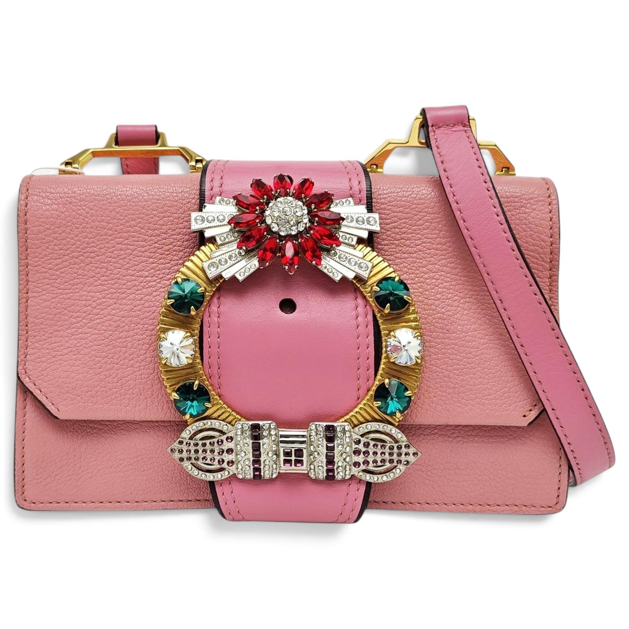 Miu Lady leather handbag