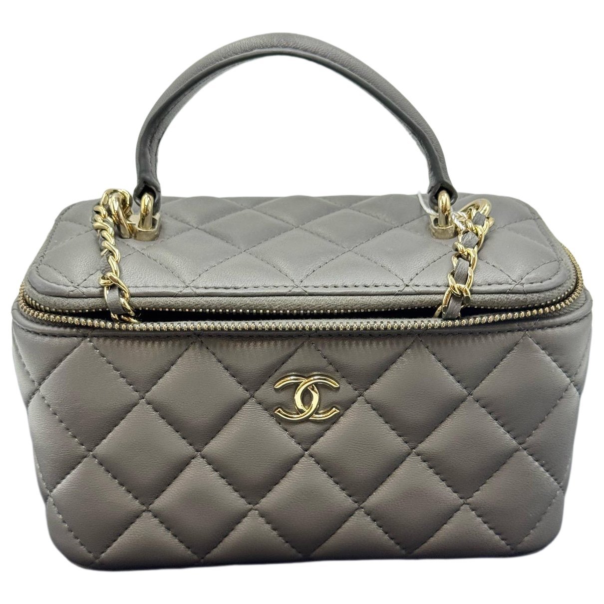 Vanity leather handbag