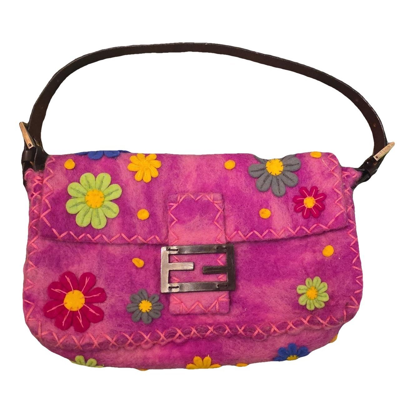 Baguette wool handbag