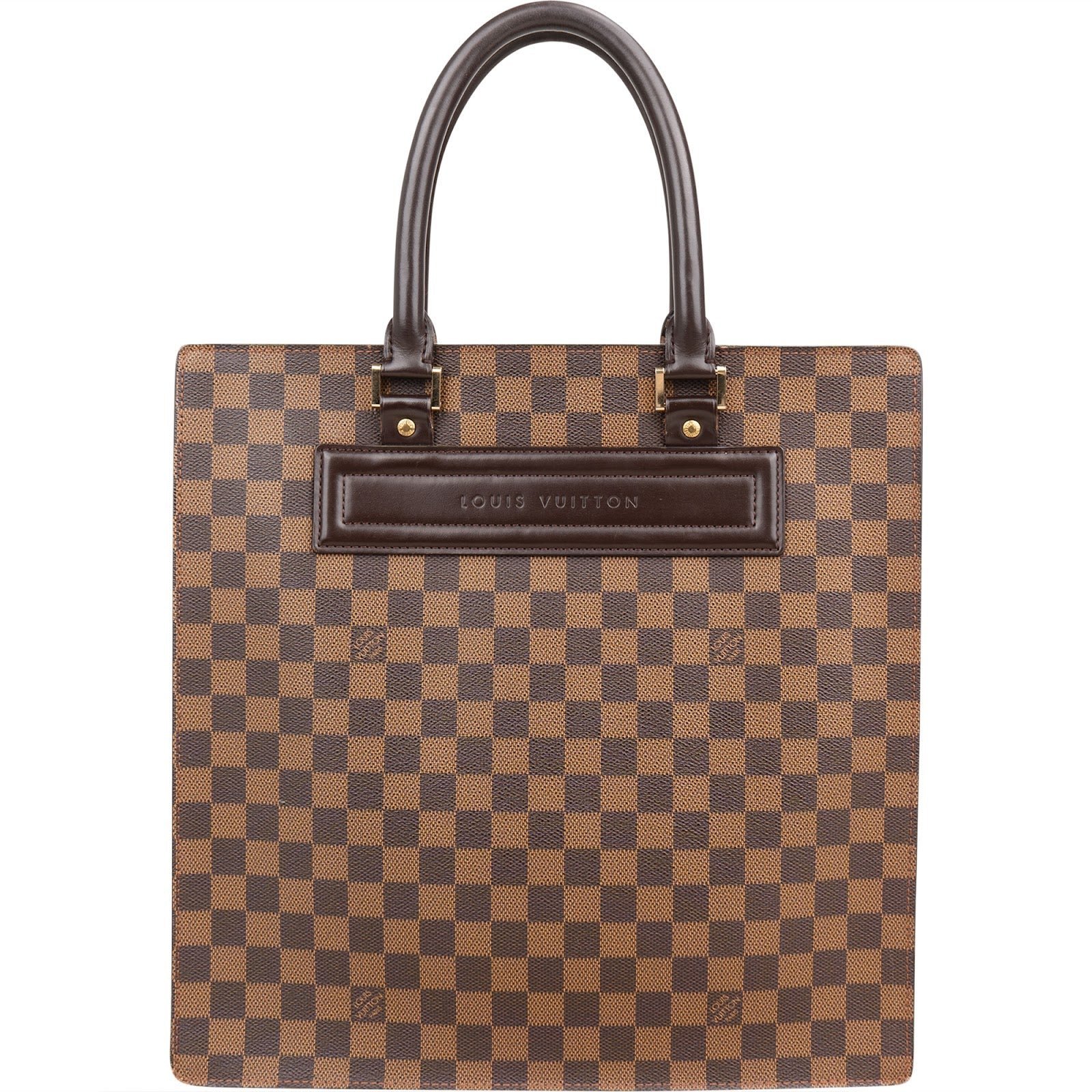 Plat leather handbag