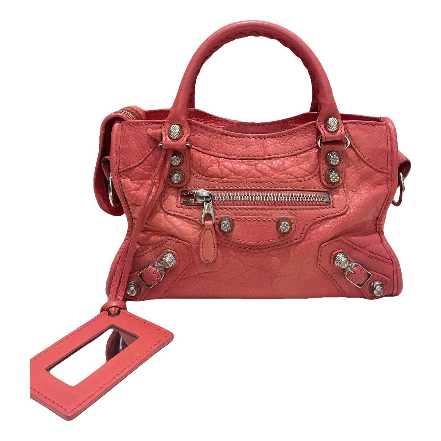 City leather handbag