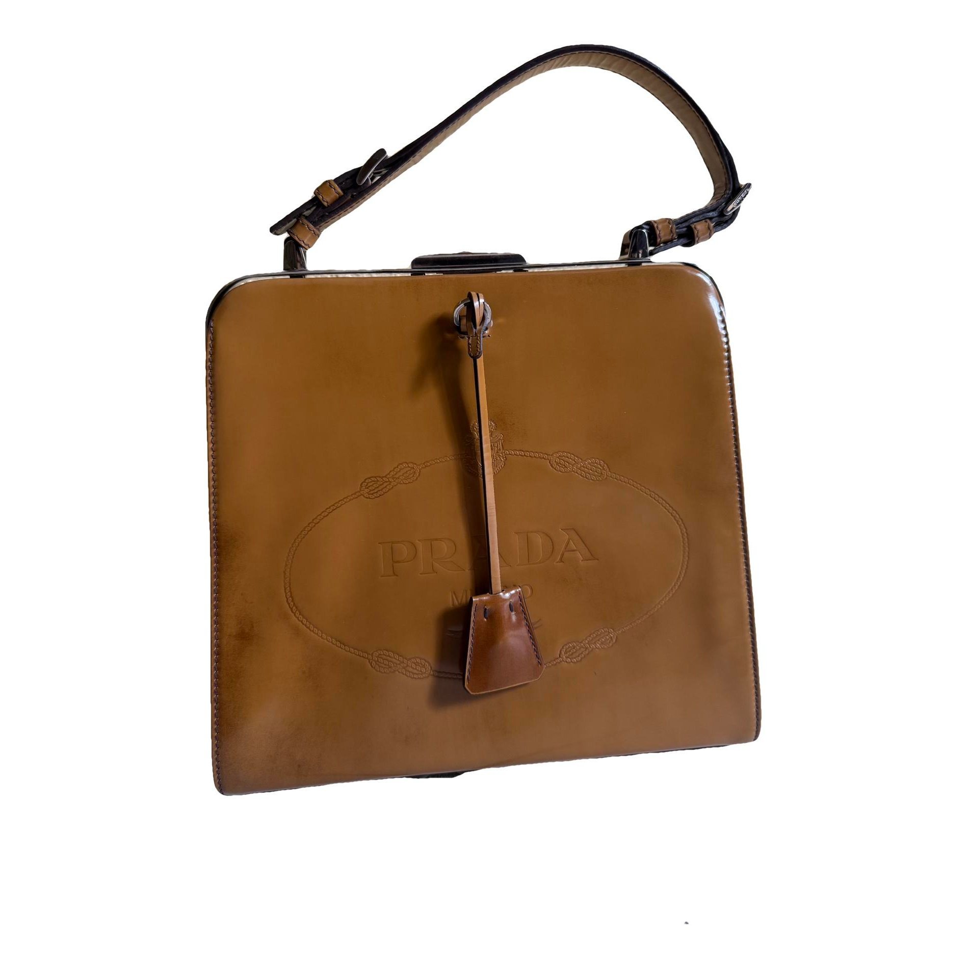 Patent leather handbag