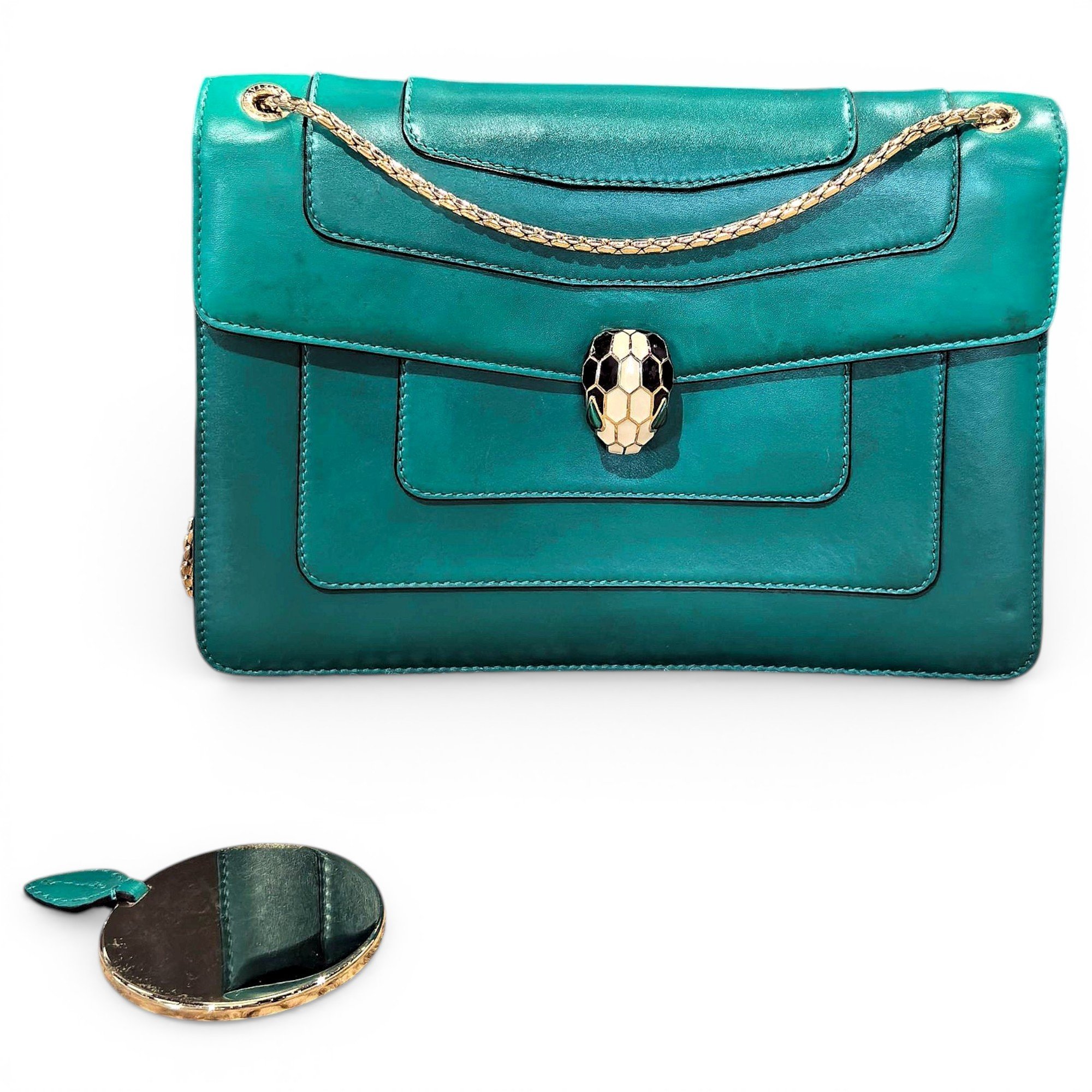 Serpenti leather handbag