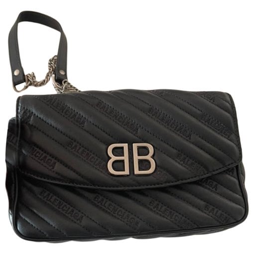 BB chain leather crossbody bag