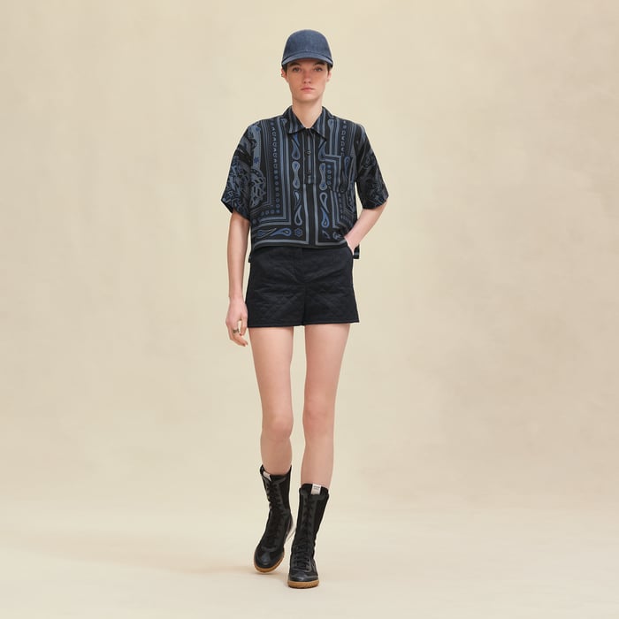 Noir Réglisse "Candy Libris Bandana" Blouse