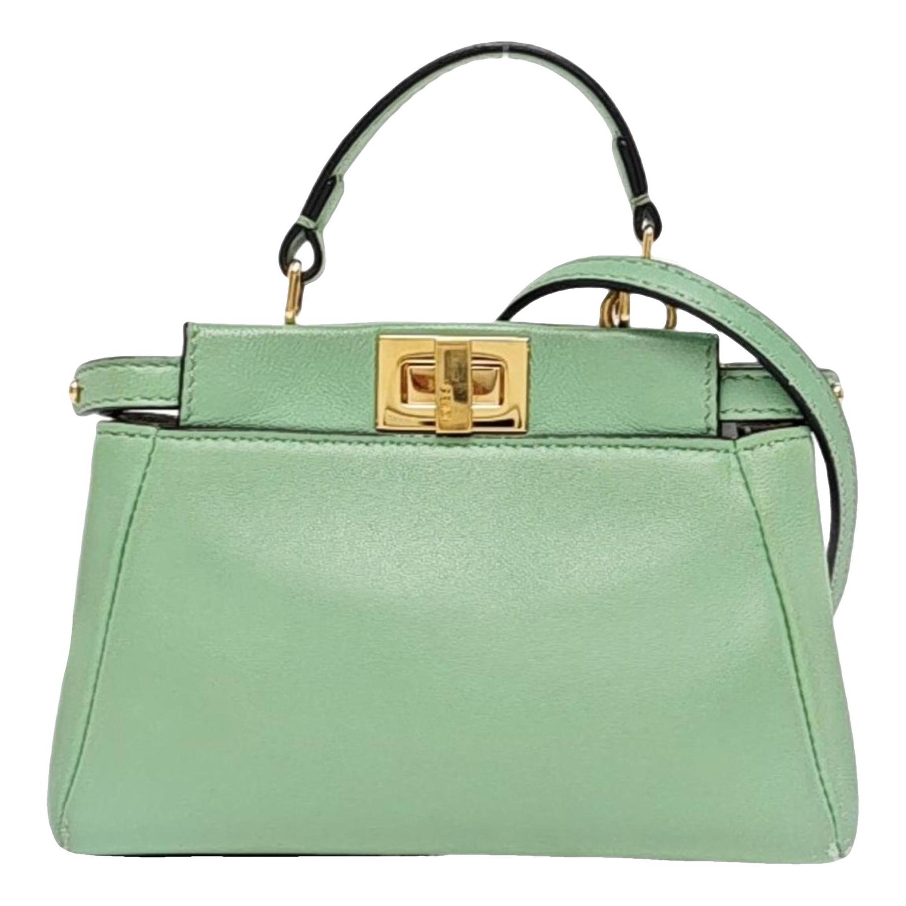 Peekaboo mini pocket leather handbag