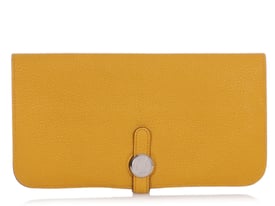 Hermes Hermès Mustard Togo Dogon Recto-Verso Wallet