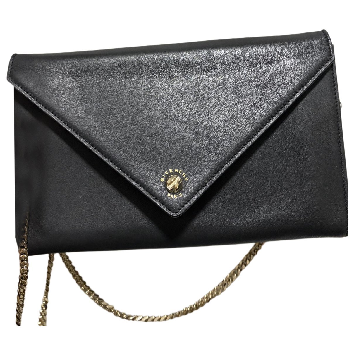 Leather clutch bag