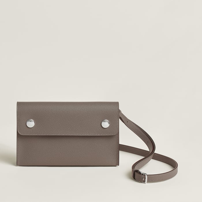 Gris Étain Hermèsnap Wallet