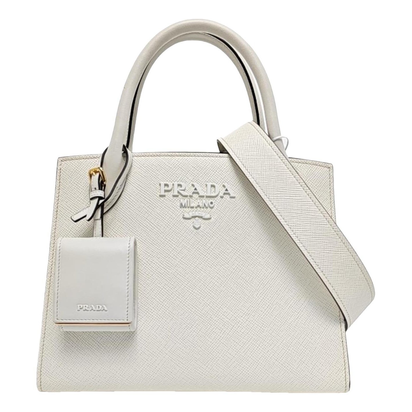 Monochrome leather handbag