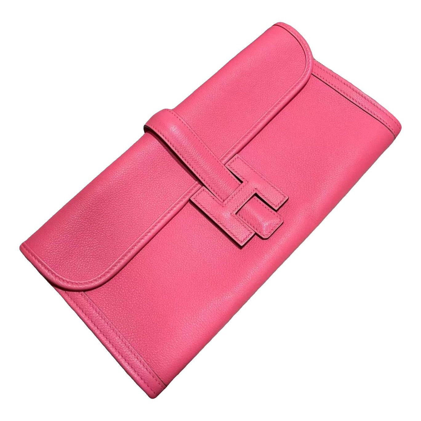 Jige leather clutch bag