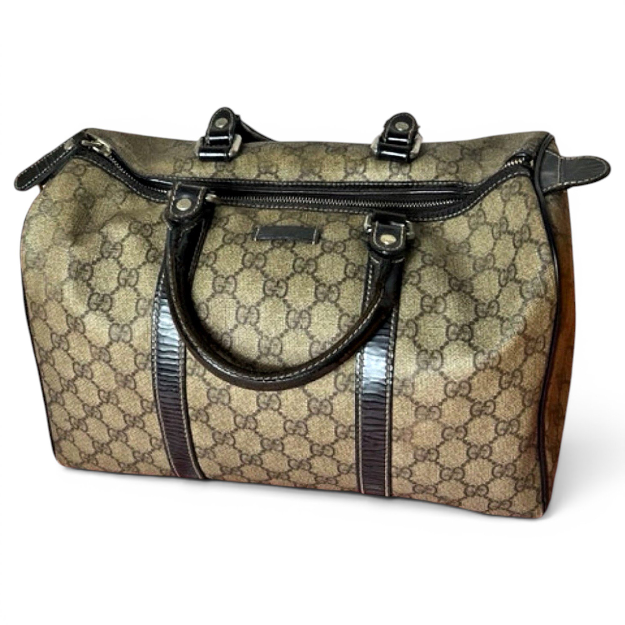Joy leather bowling bag