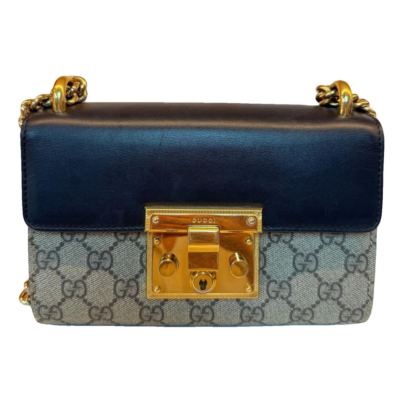 Padlock leather handbag