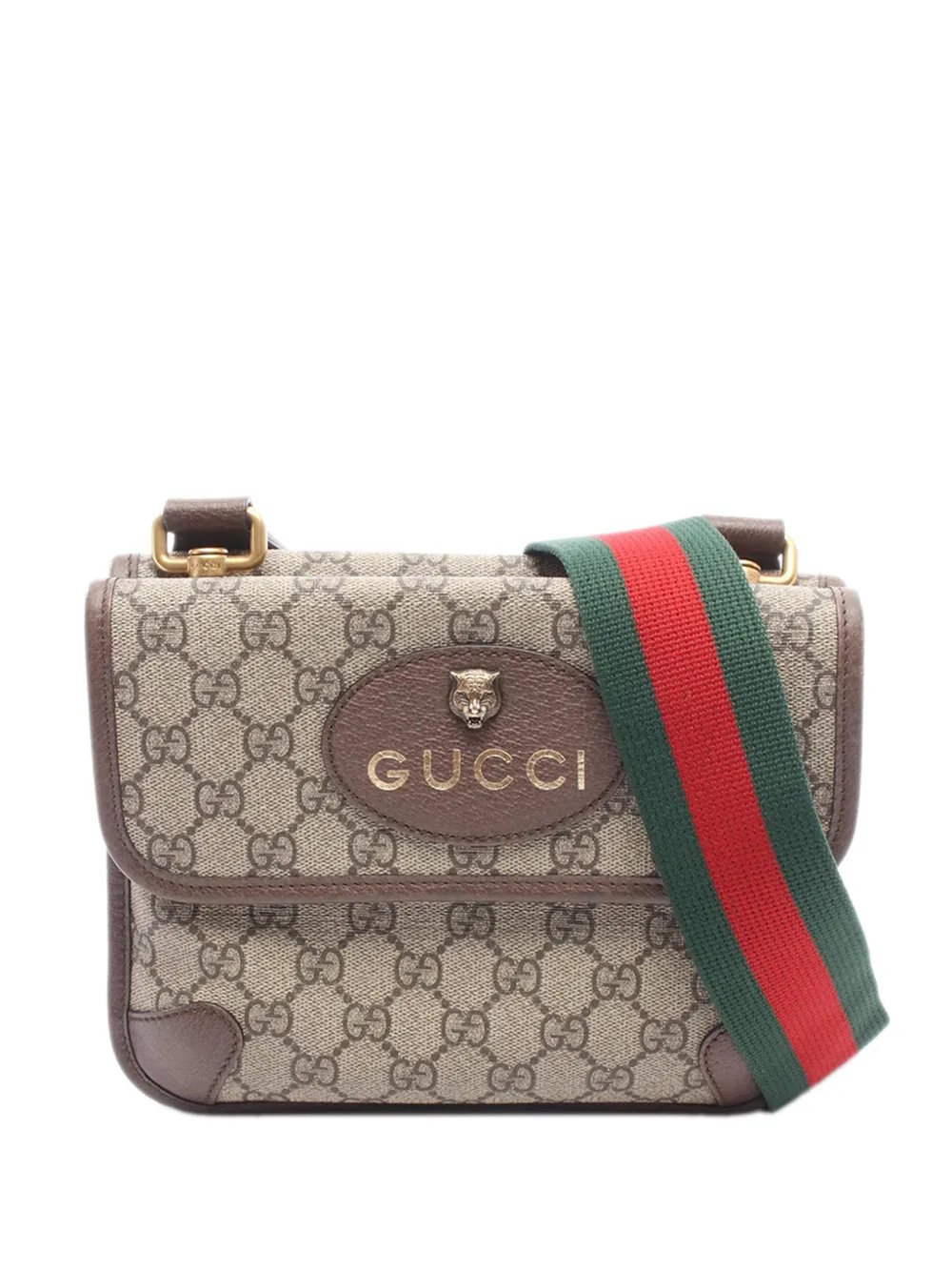 2019-2020 Small GG Supreme Web Neo Vintage Double Flap Messenger Bag crossbody bag