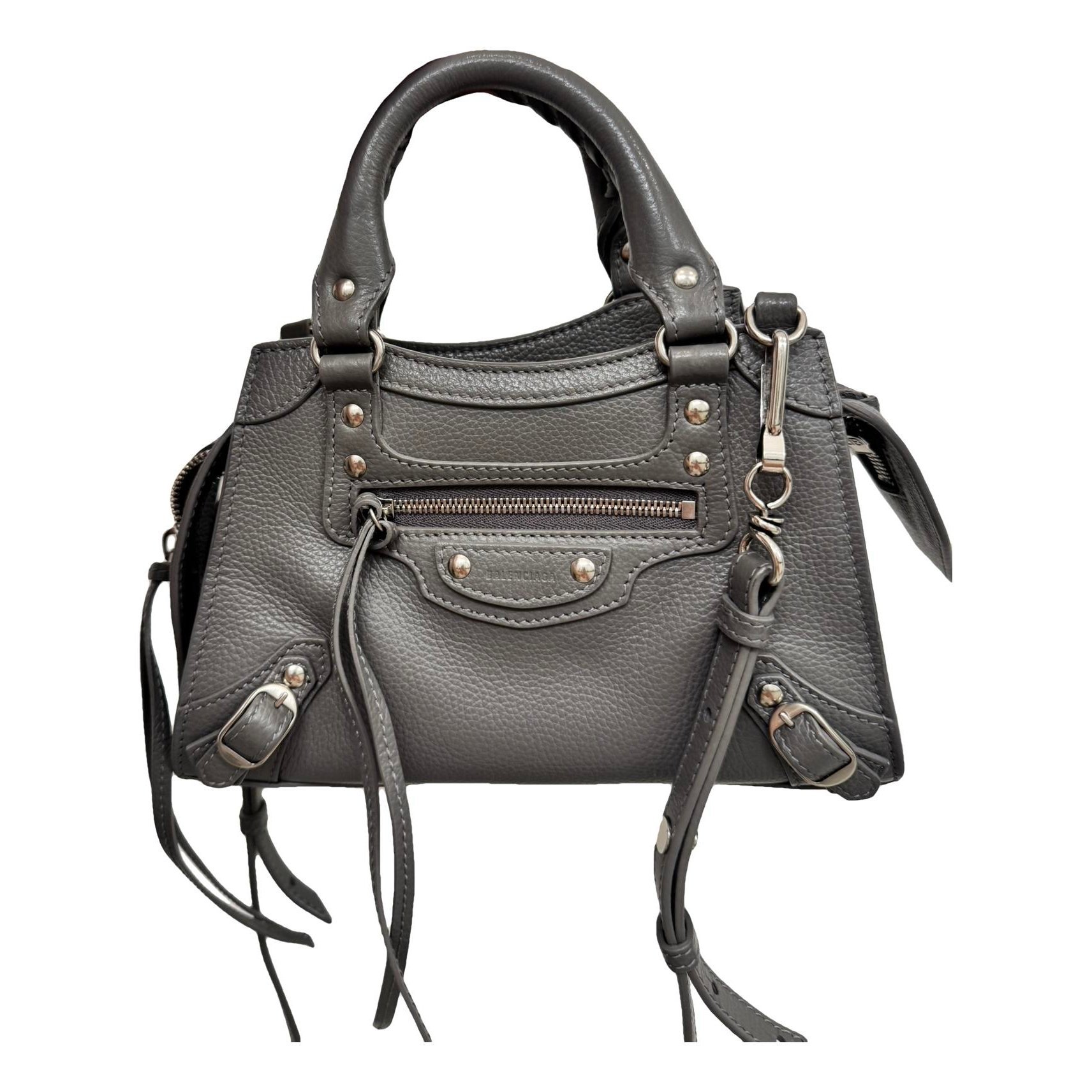 City leather handbag