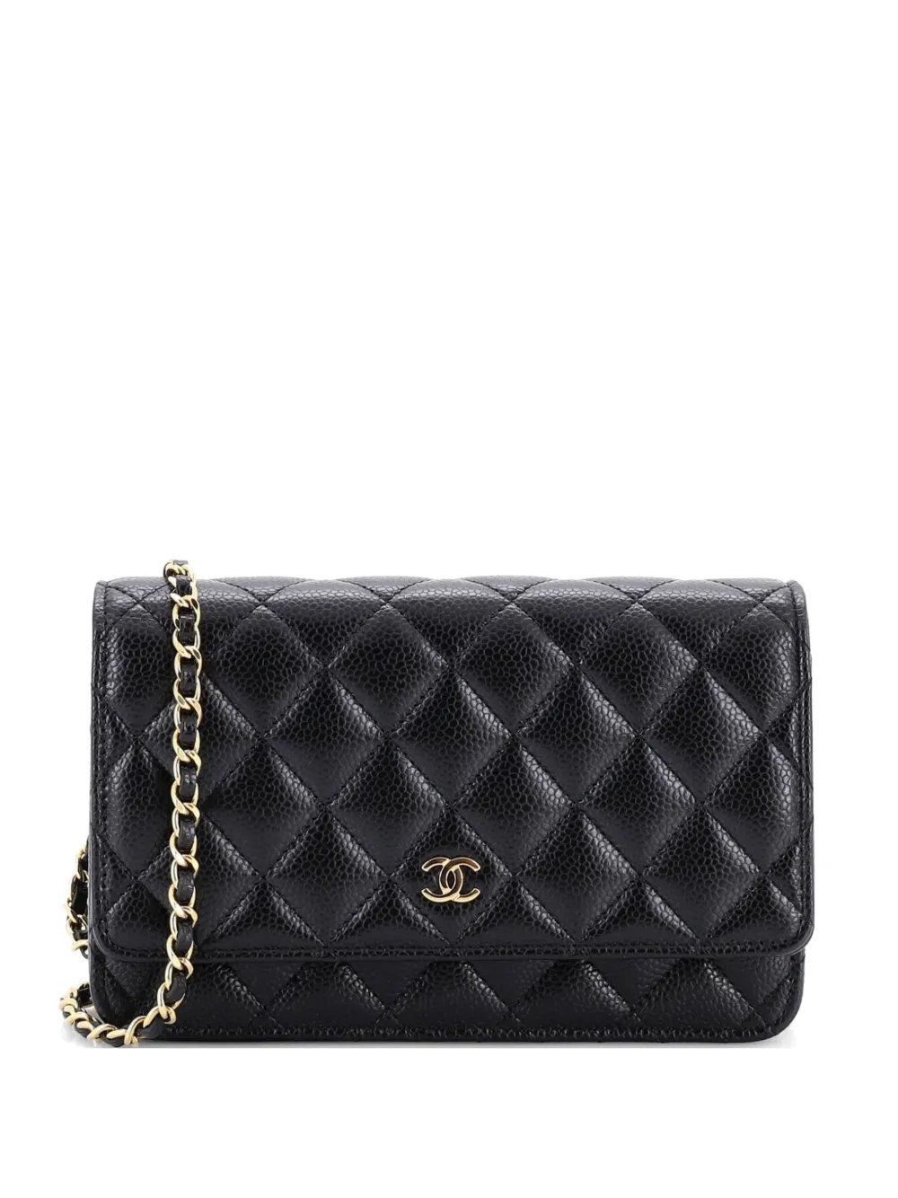 Wallet on Chain Quilted Caviar crossbody bag