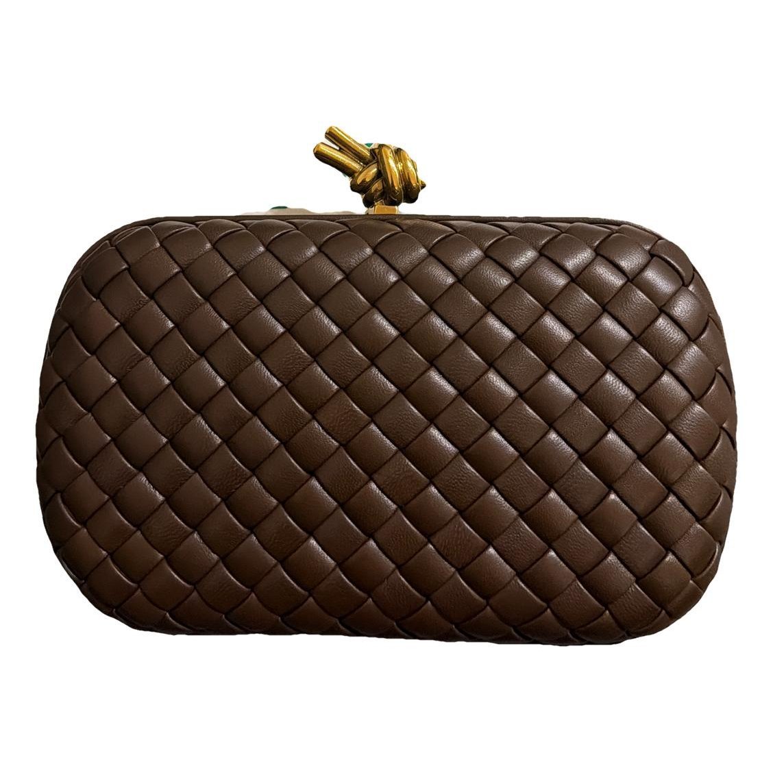 Leather clutch bag