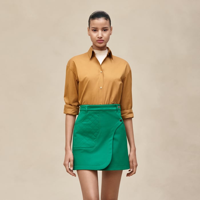 Vert Cabane Wrap Miniskirt