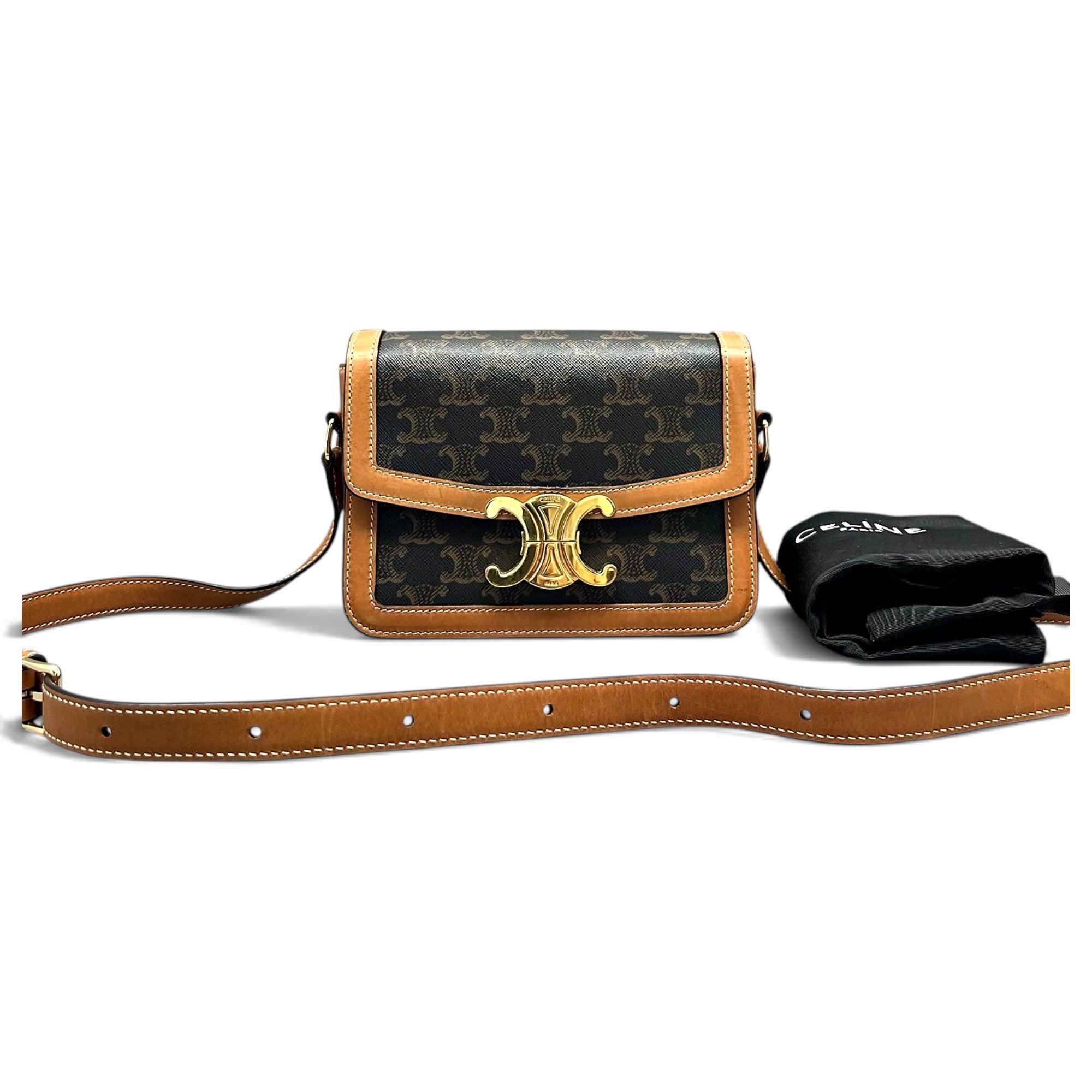 Triomphe leather handbag