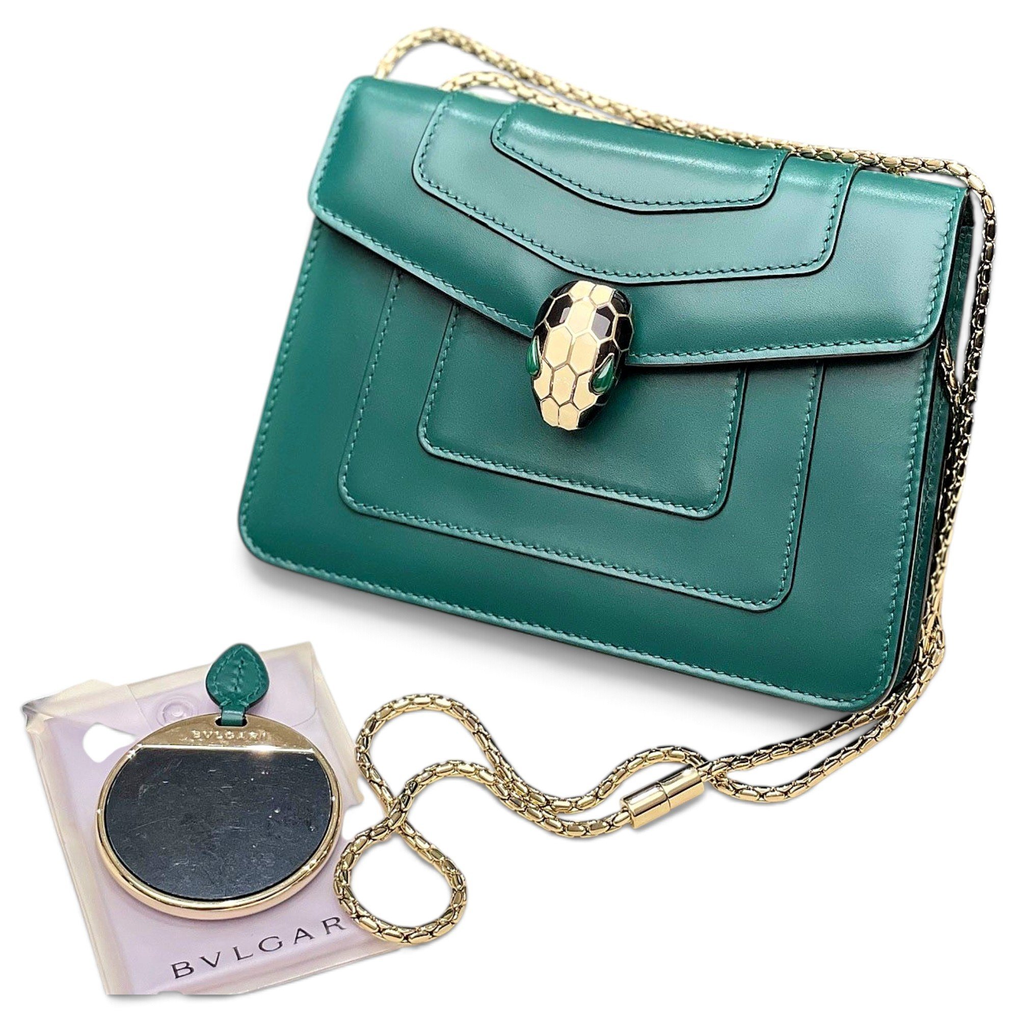Serpenti leather handbag