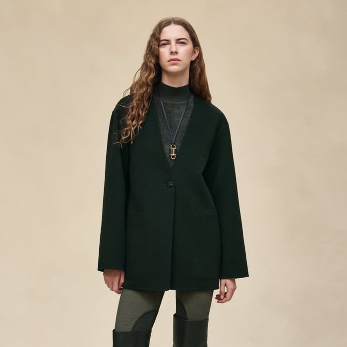 Vert Anglais Trench Modular Cashmere Coat