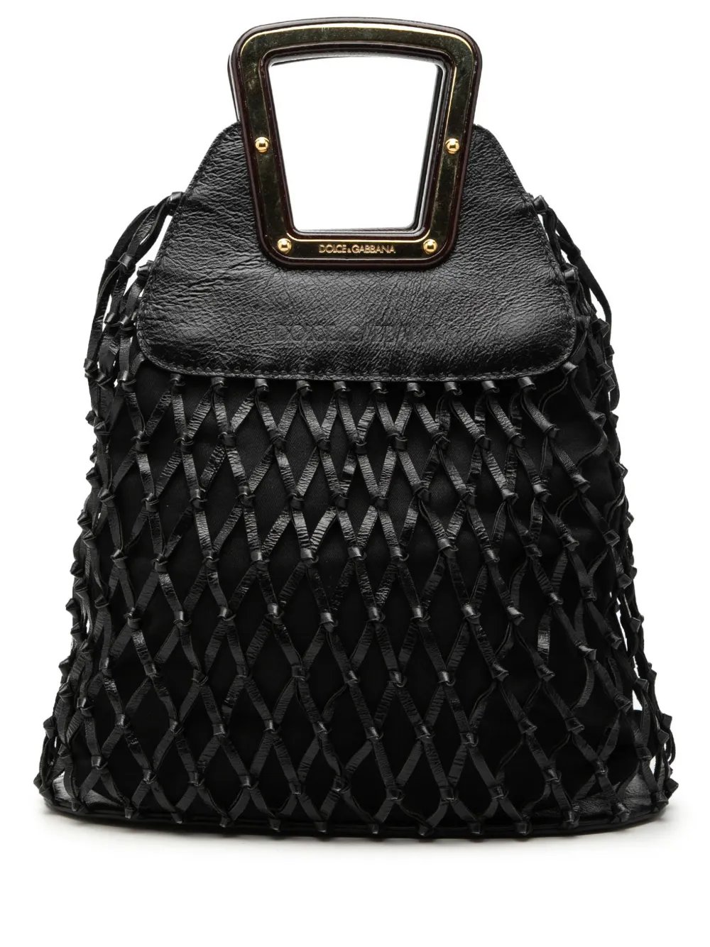 2010-2026 Woven Leather Net Handle Bag handbag
