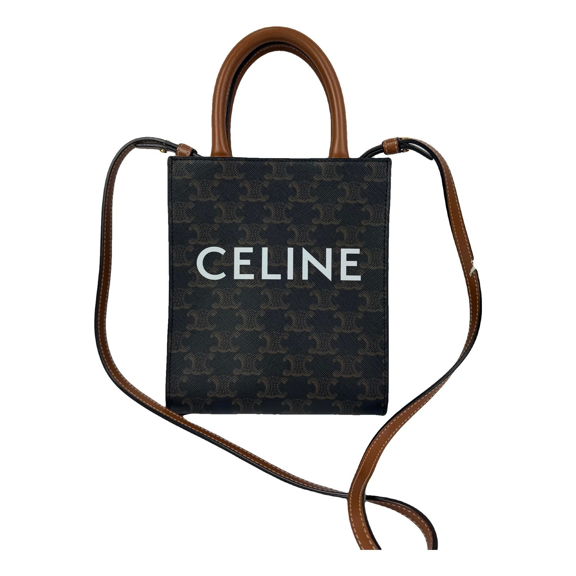 Cabas Vertical leather handbag