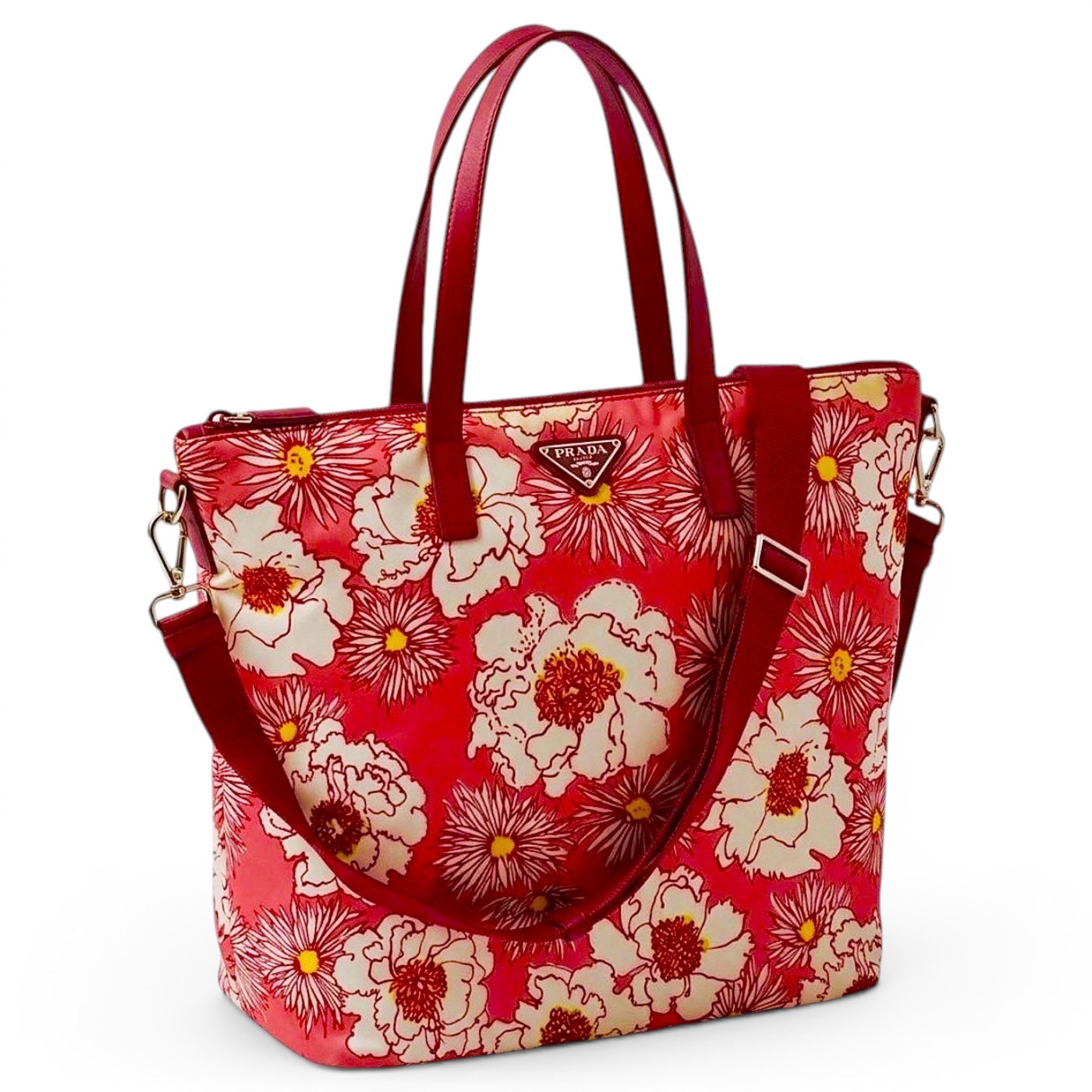 Re-Nylon leather tote