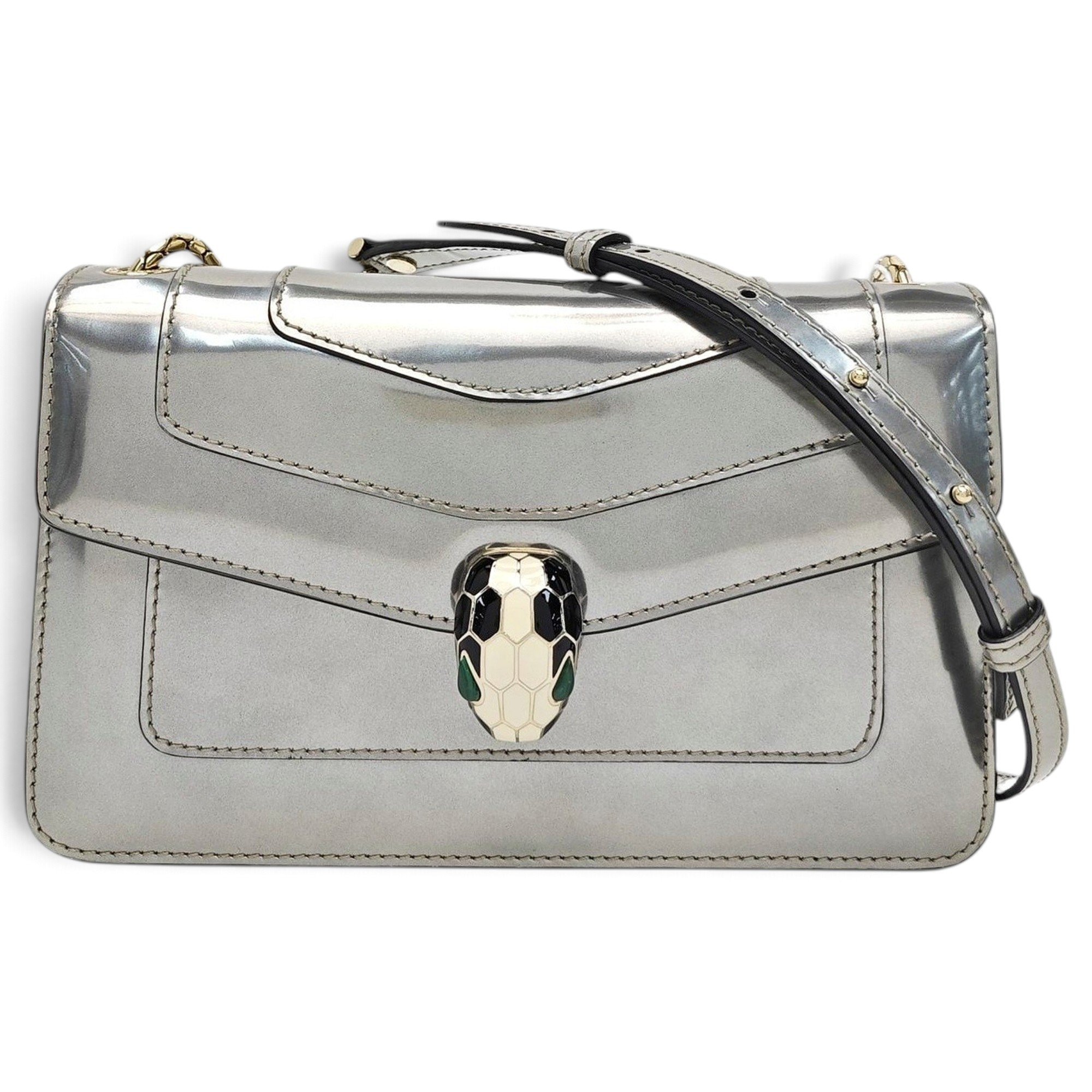 Patent leather handbag