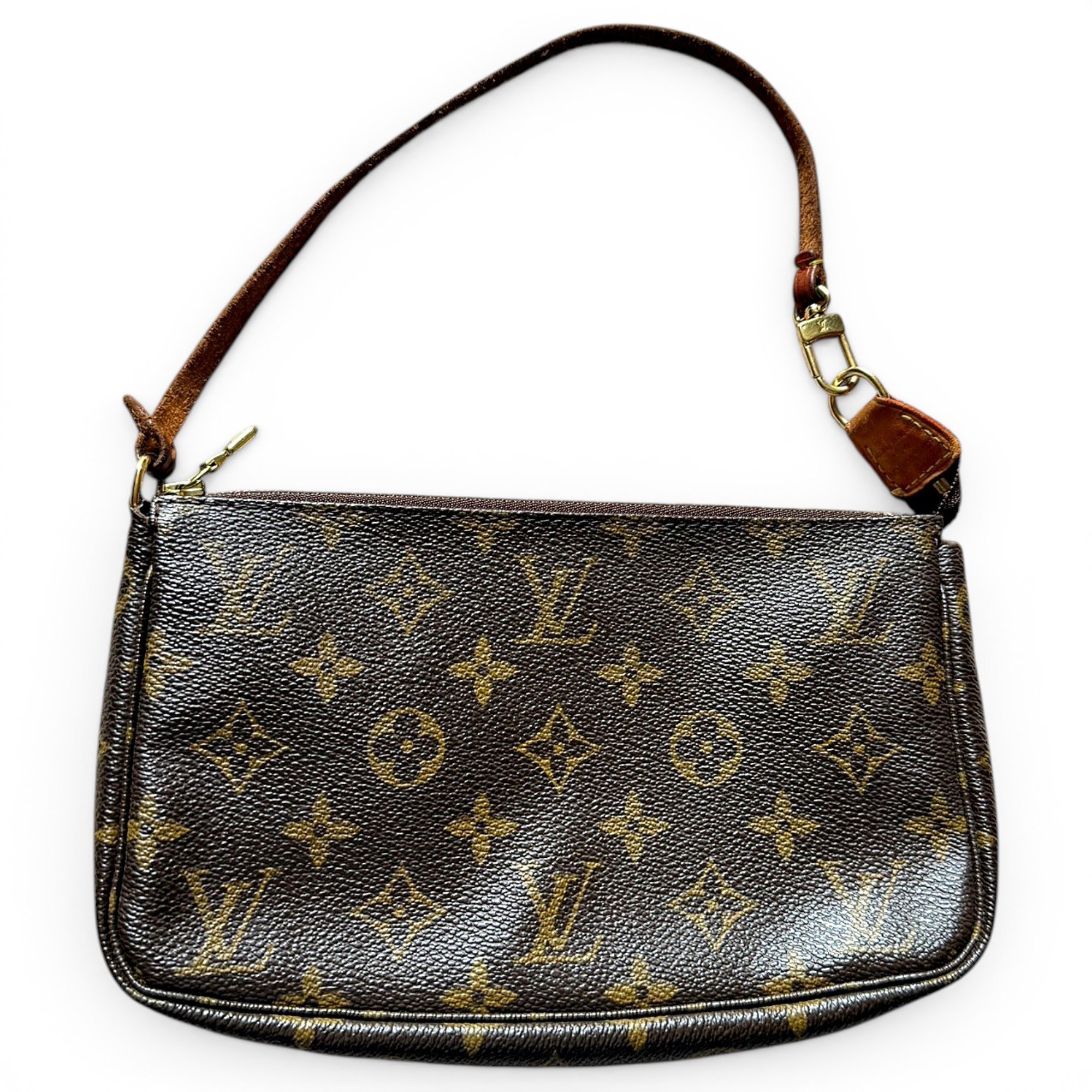 Leather clutch bag