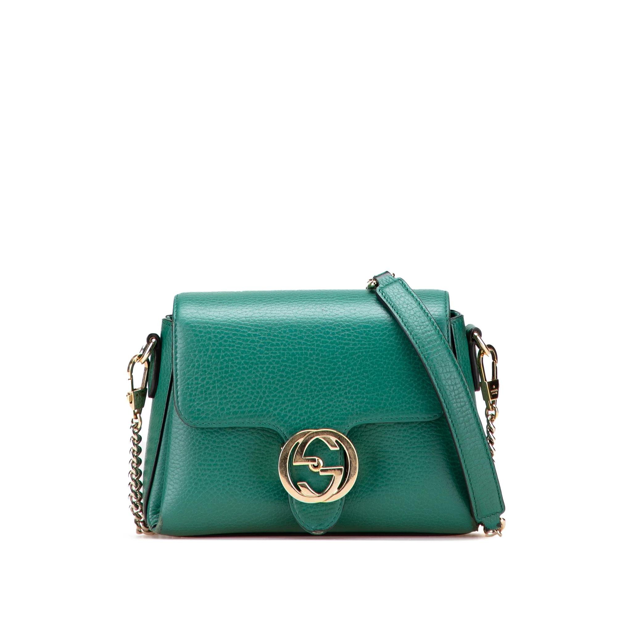Interlocking pony-style calfskin crossbody bag