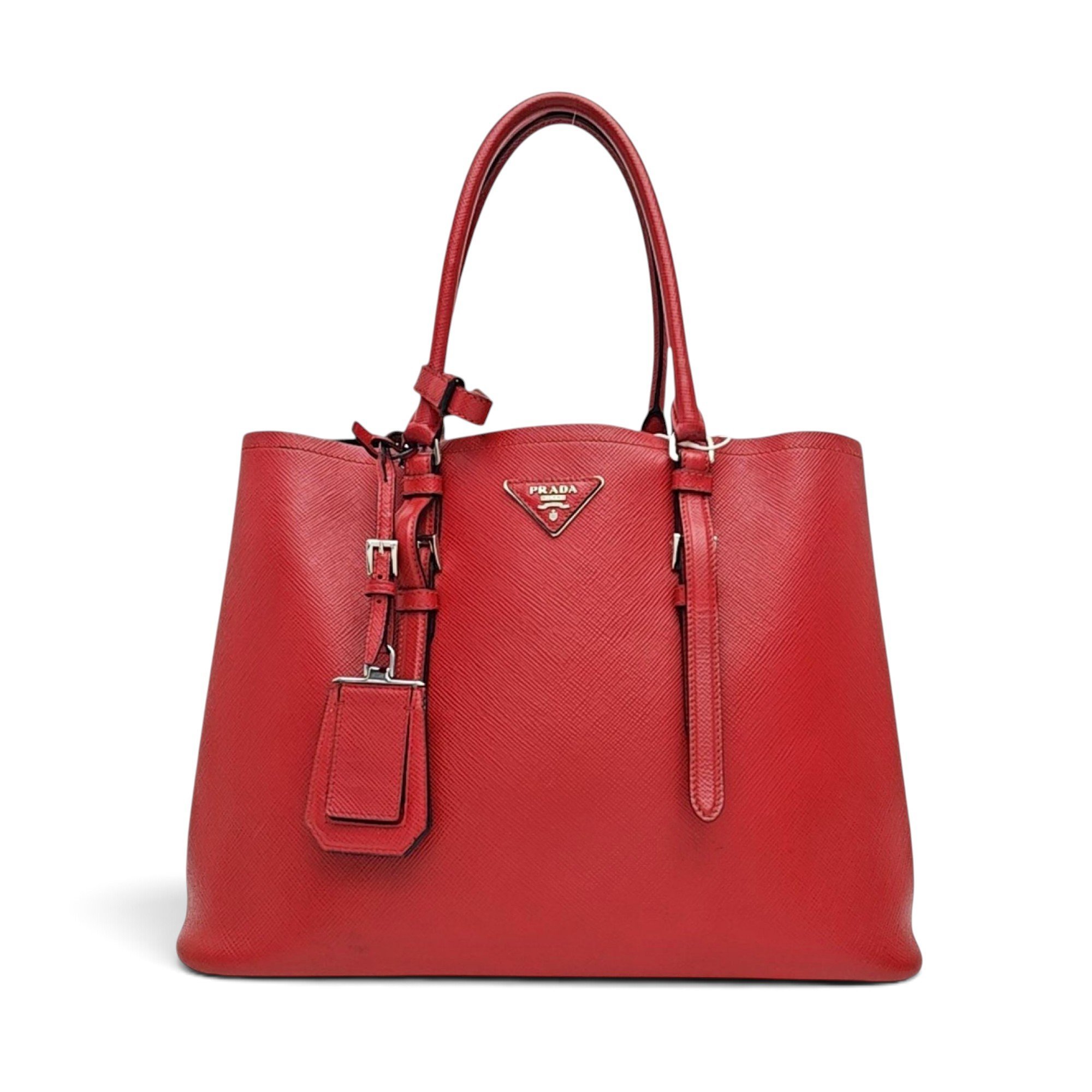 Double leather tote